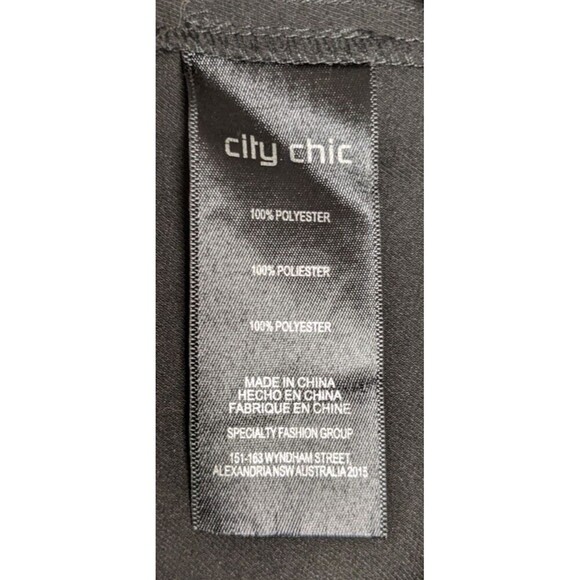 Women's City Chic Black Side Slit Lace Up Sleeveless Dress M/18 - Picture 12 of 13